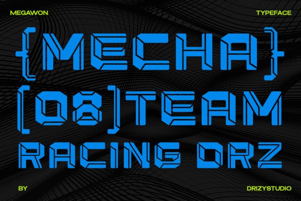 Megawon – Futuristic Modern Sport Font