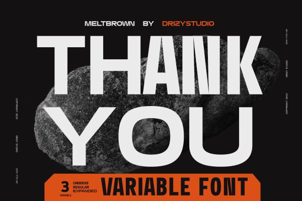 Meltbrown – Modern Industrial Font