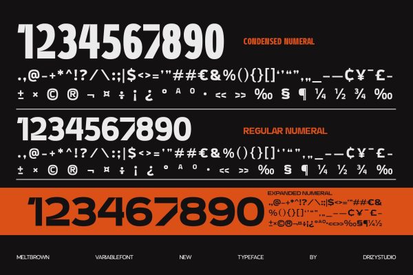 Meltbrown – Modern Industrial Font