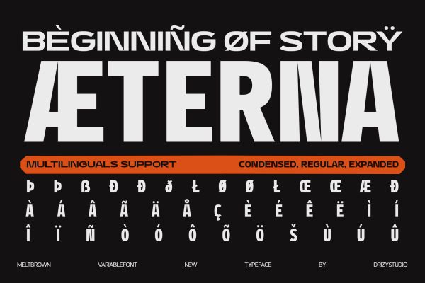 Meltbrown – Modern Industrial Font