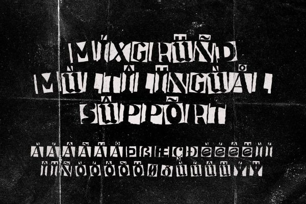 Mixgrund – Raw Stamp Display Font