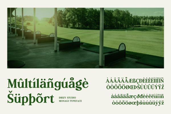 Monagi – Retro Golf Serif Font