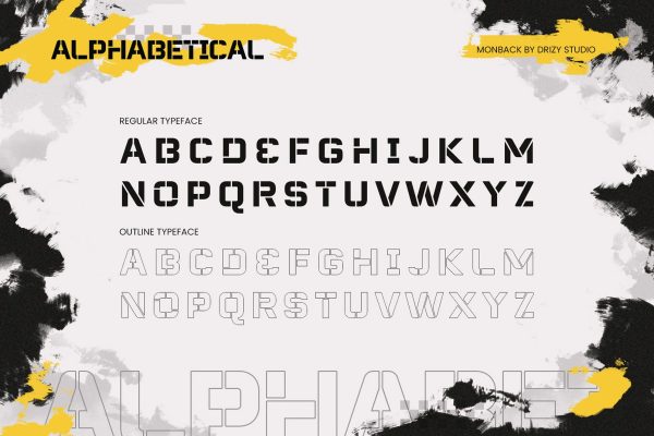 Monback – Modern Stencil Font