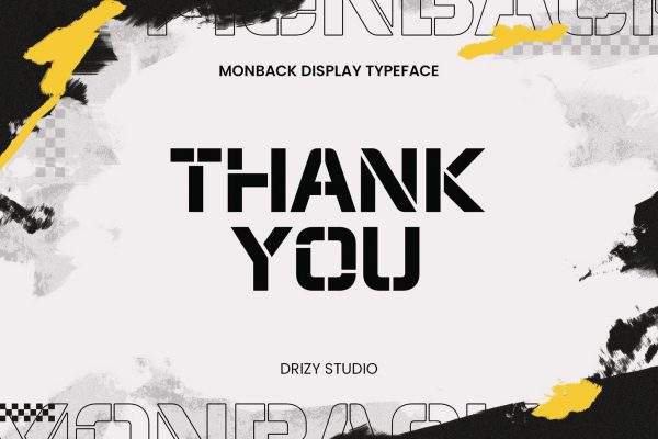 Monback – Modern Stencil Font