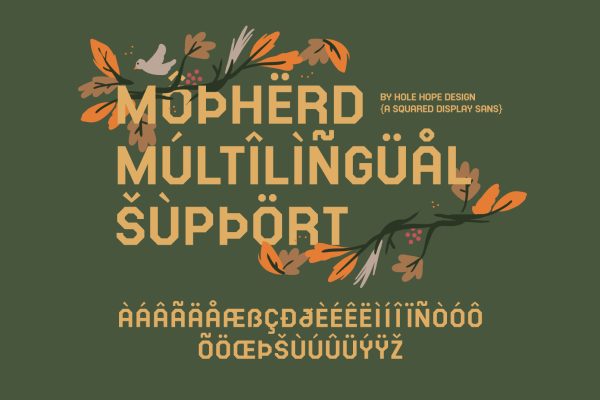 Mopherd – Squared Display Sans Font