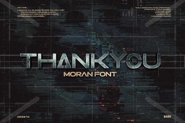 Moran – Modern Futuristic Font