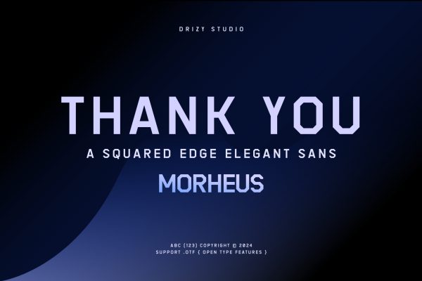 Morheus – Squared Edge Elegant Sans Font