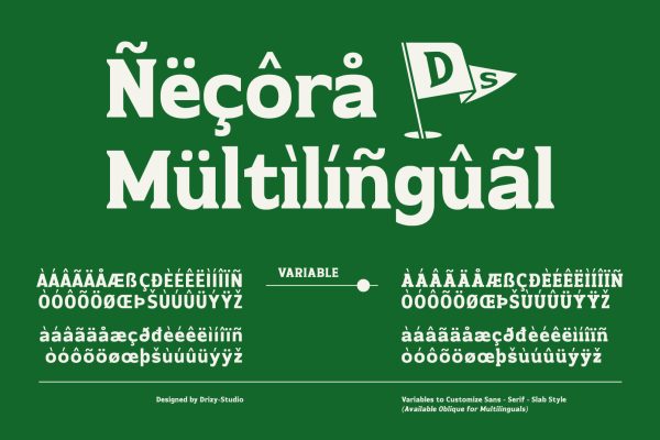 Necora – Multiple Axes Classic Font