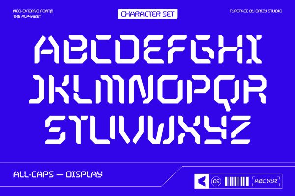 Neo-Externo – Futuristic Sci-Fi Display Font