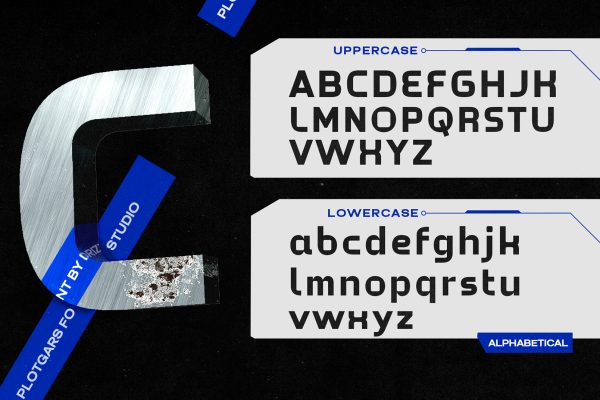 Plotgars – Sans Serif Squared Font