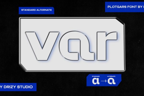 Plotgars – Sans Serif Squared Font