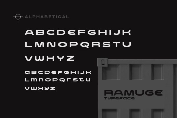 Ramuge – Industrial Futuristic Font