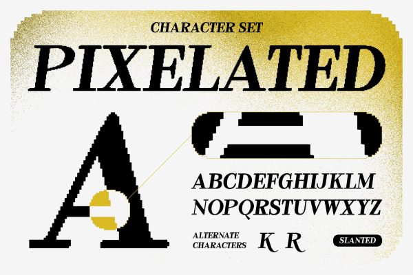 Reaktona – Pixel Slanted Serif Font