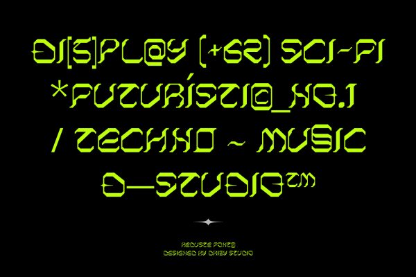 Reduste – Dark Techno Sci-Fi Font