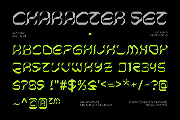 Reduste – Dark Techno Sci-Fi Font