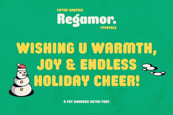 Regamor – Fat Rounded Retro Font