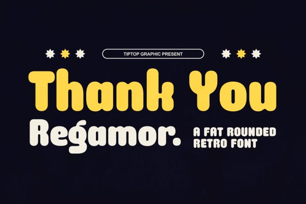 Regamor – Fat Rounded Retro Font