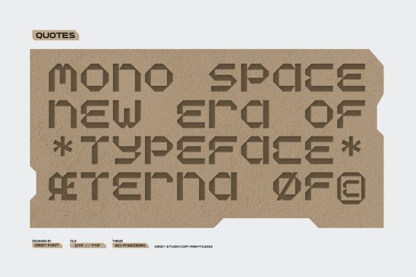 Rengat Mono – Monospace Techwear Font