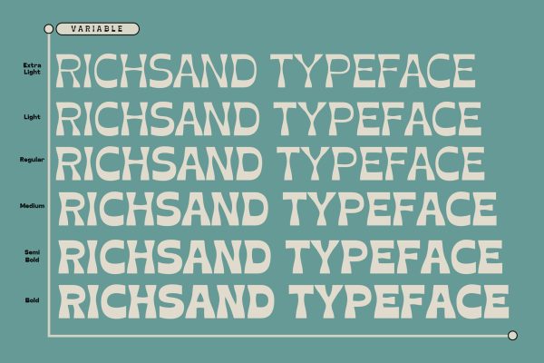 Richsand | Retro Psychedelic Font