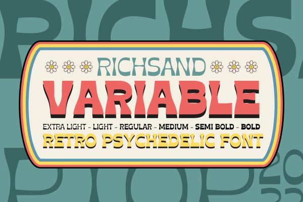 Richsand | Retro Psychedelic Font