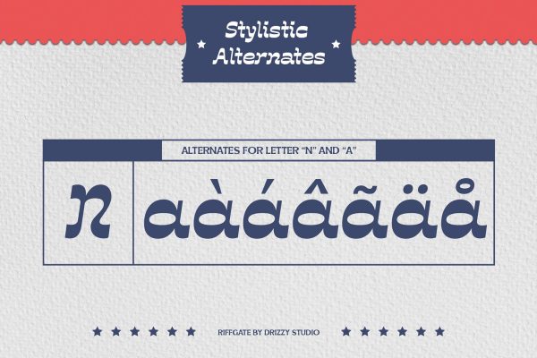 Riffgate – Retro Italic Font