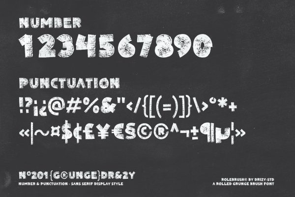 Rolebrush – Rolled Grunge Brush Font