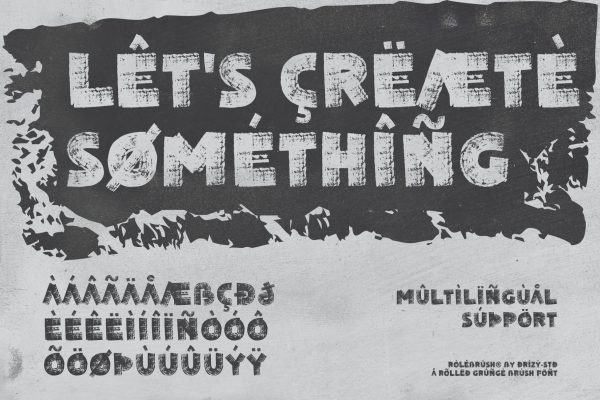 Rolebrush – Rolled Grunge Brush Font