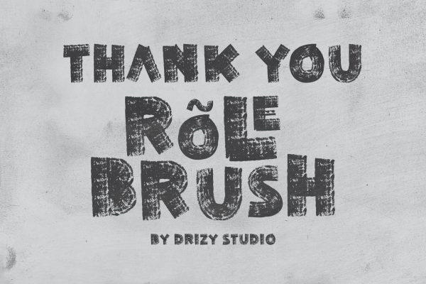 Rolebrush – Rolled Grunge Brush Font