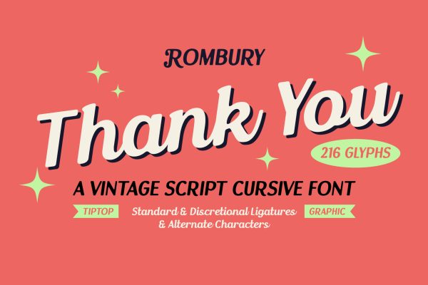 Rombury – Vintage Script Cursive Font