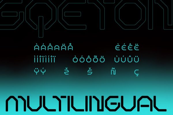 Sqeton – Mecha Stencil Display Font