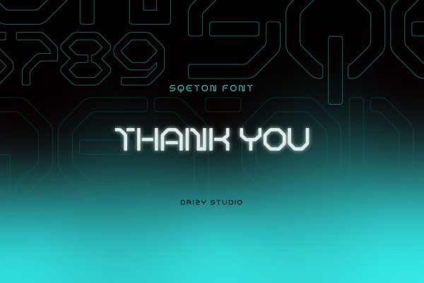 Sqeton – Mecha Stencil Display Font