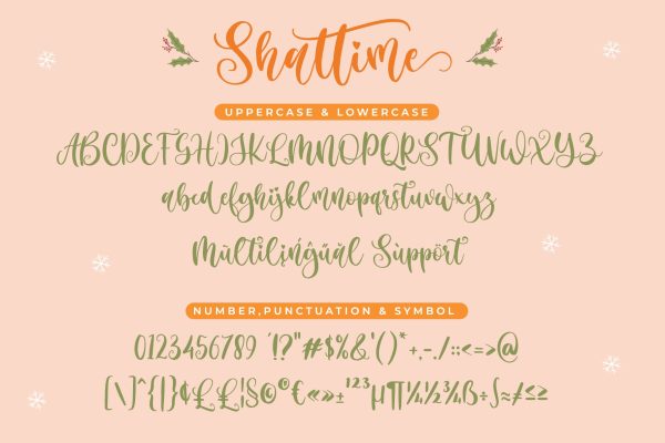 Shattime – Modern Script Font