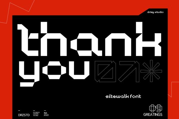 Sitewalk – Futuristic Pixel Font