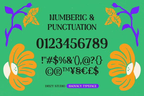 Snovacy – Psychedelic Display Font