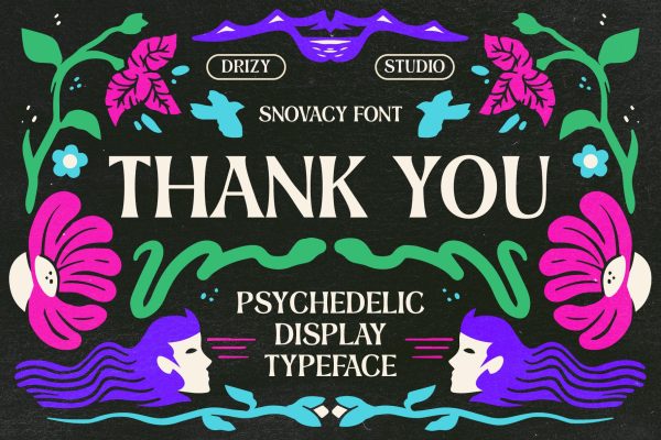 Snovacy – Psychedelic Display Font