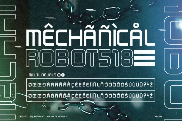 Squired – Modern Techno Font