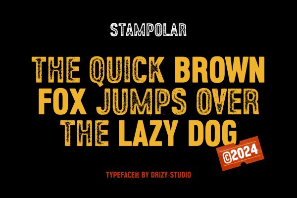 Stampolar – Display Stamp Effect Font