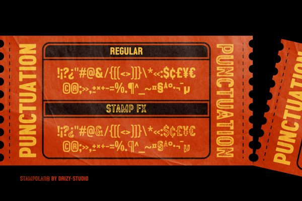 Stampolar – Display Stamp Effect Font