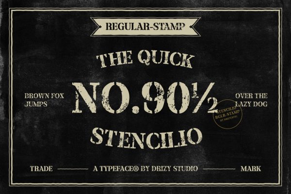 Stencilio – Serif Stencil Grunge Font