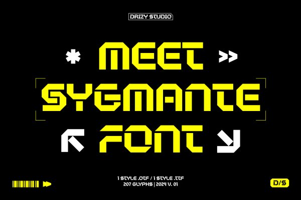 Sygmante – Modern Sci-Fi Display Font