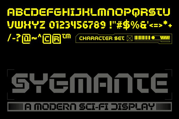 Sygmante – Modern Sci-Fi Display Font