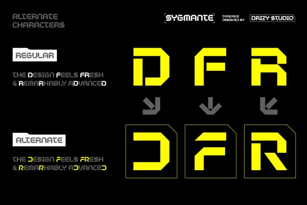 Sygmante – Modern Sci-Fi Display Font