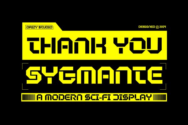 Sygmante – Modern Sci-Fi Display Font