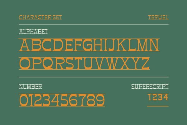 Teruel – Reverse Contrast Vintage Font