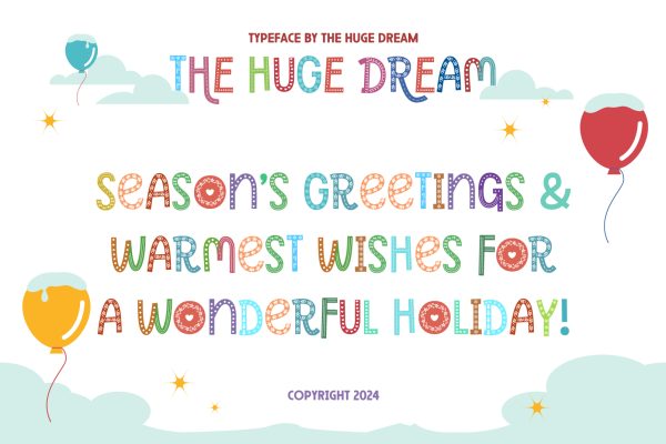 The Huge Dream – Playfull Decorative SVG Color Font