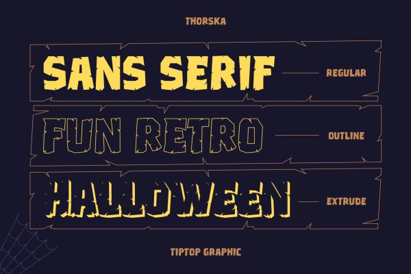 Thorska – Display Playful Horror Font