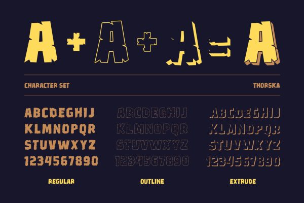 Thorska – Display Playful Horror Font