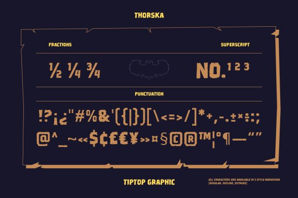 Thorska – Display Playful Horror Font