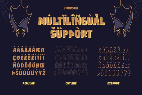 Thorska – Display Playful Horror Font