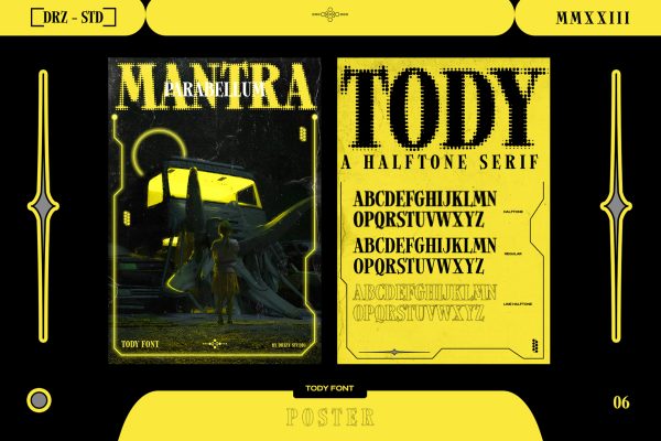 Tody – A Halftone Serif Font